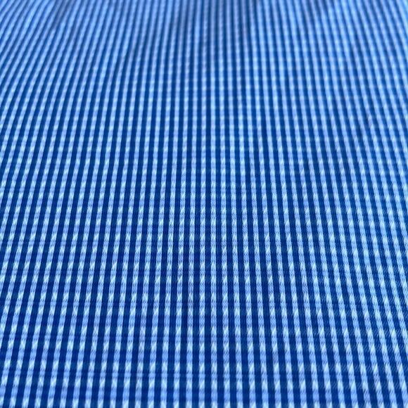 EUC! Calvin Klein Blue Tiny Plaid Print LS Button Down - Picture 3 of 5